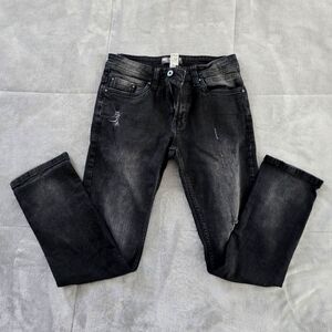 Men's Black Distressed Jeans